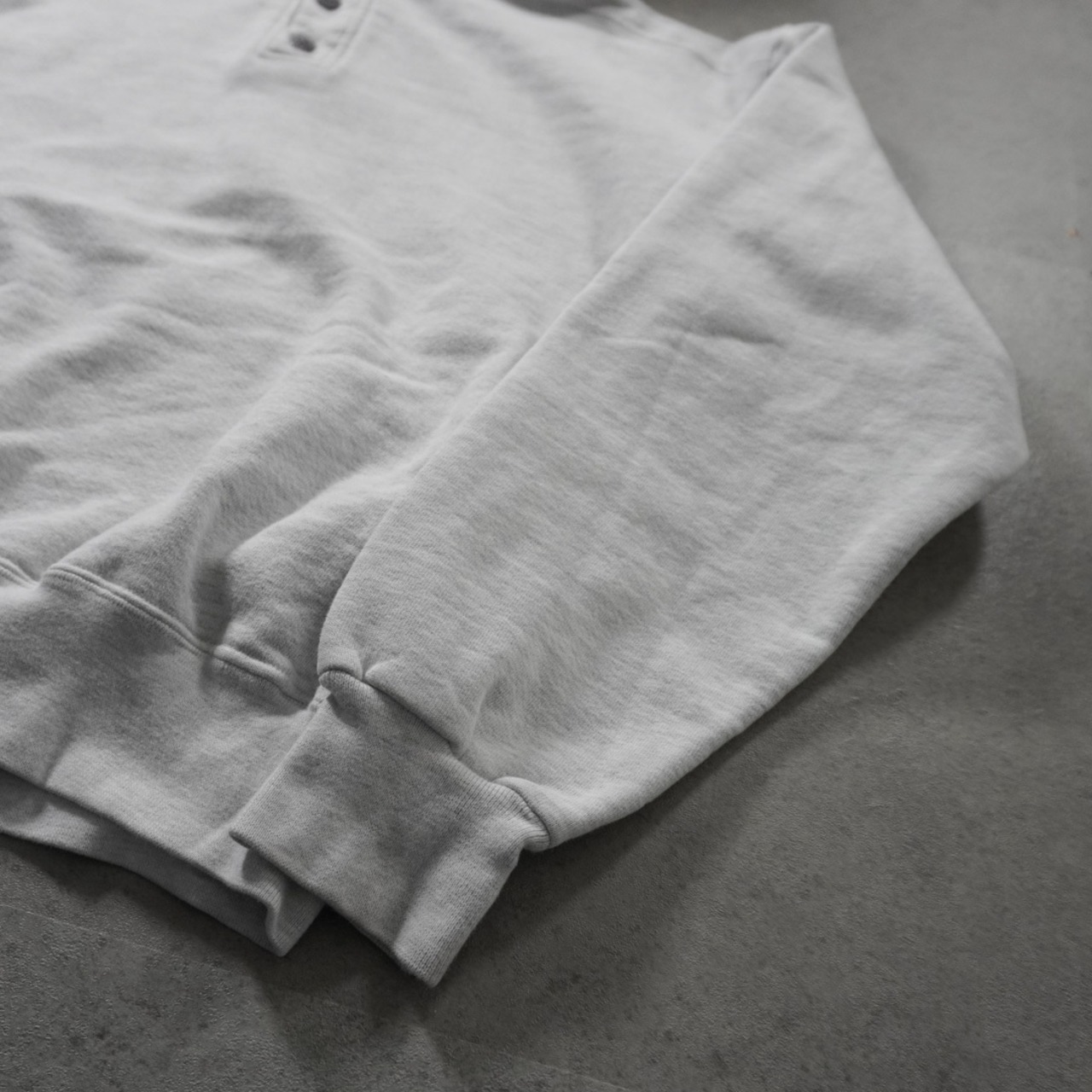 90s L.L.Bean × Russell Athletic henry neck hoodie gray XL 古着 - 6