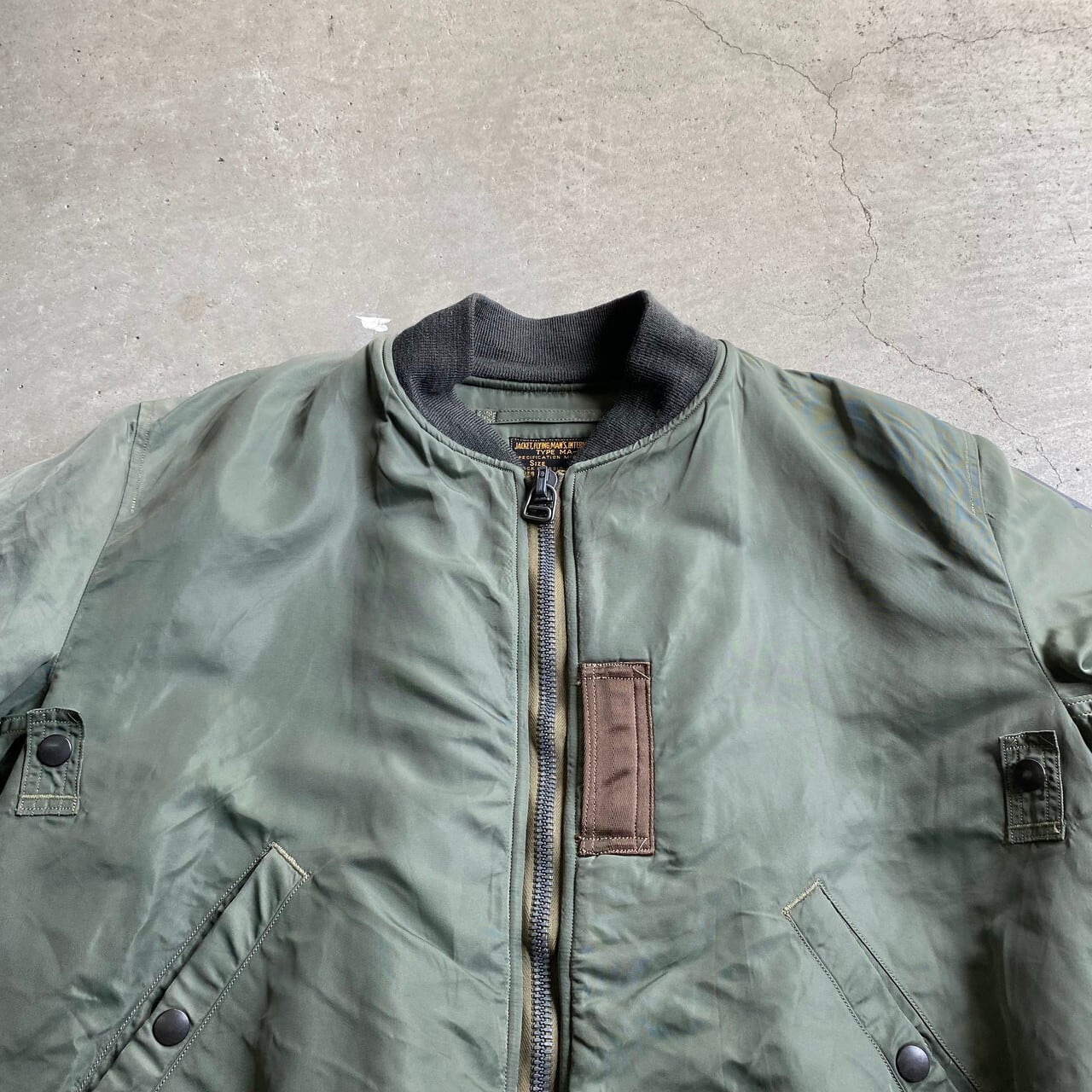 民間品 B-15D MOD 復刻 ミリタリー フライトジャケット メンズL 古着 