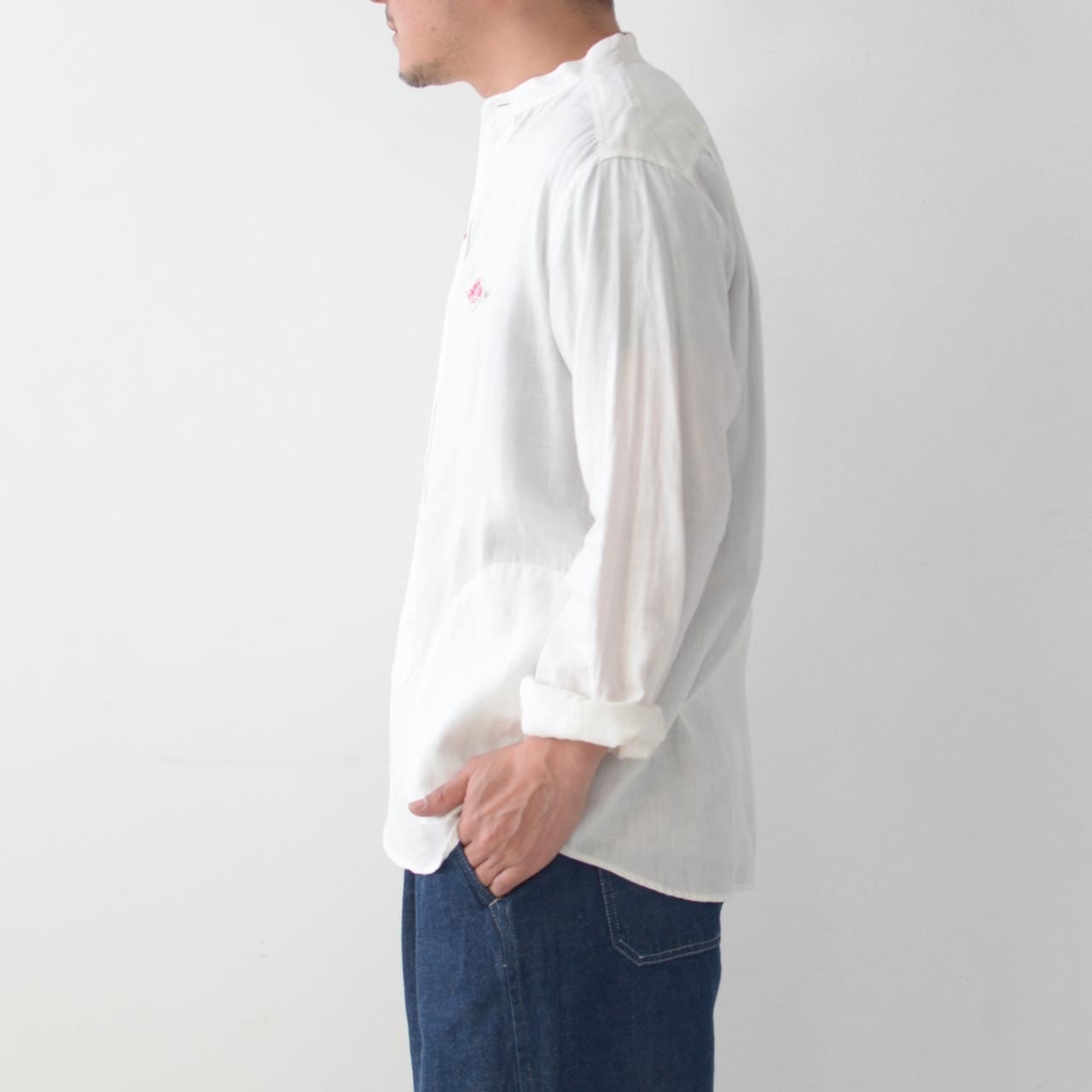 DANTON [ダントン] M's L/S LINEN CLOTH NO COLLAR SHIRTS ...