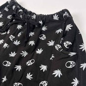 lucien pellat-finet ルシアン ペラフィネ 総柄 プリント スウェット ハーフパンツ ショートパンツ サイズ M /ブラック/コロネット