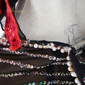 社交ダンス 衣装 クリスアン chrisanne スタンダードドレス ワンピース ドレス スタンダード フロート 茶色 赤 花 デモ 競技 ダンス パーティ 発表会 上品 レース 光沢 ブラック系 ブラウン系 高級感 おしゃれ競技用 発表用 レディース ダンス衣装