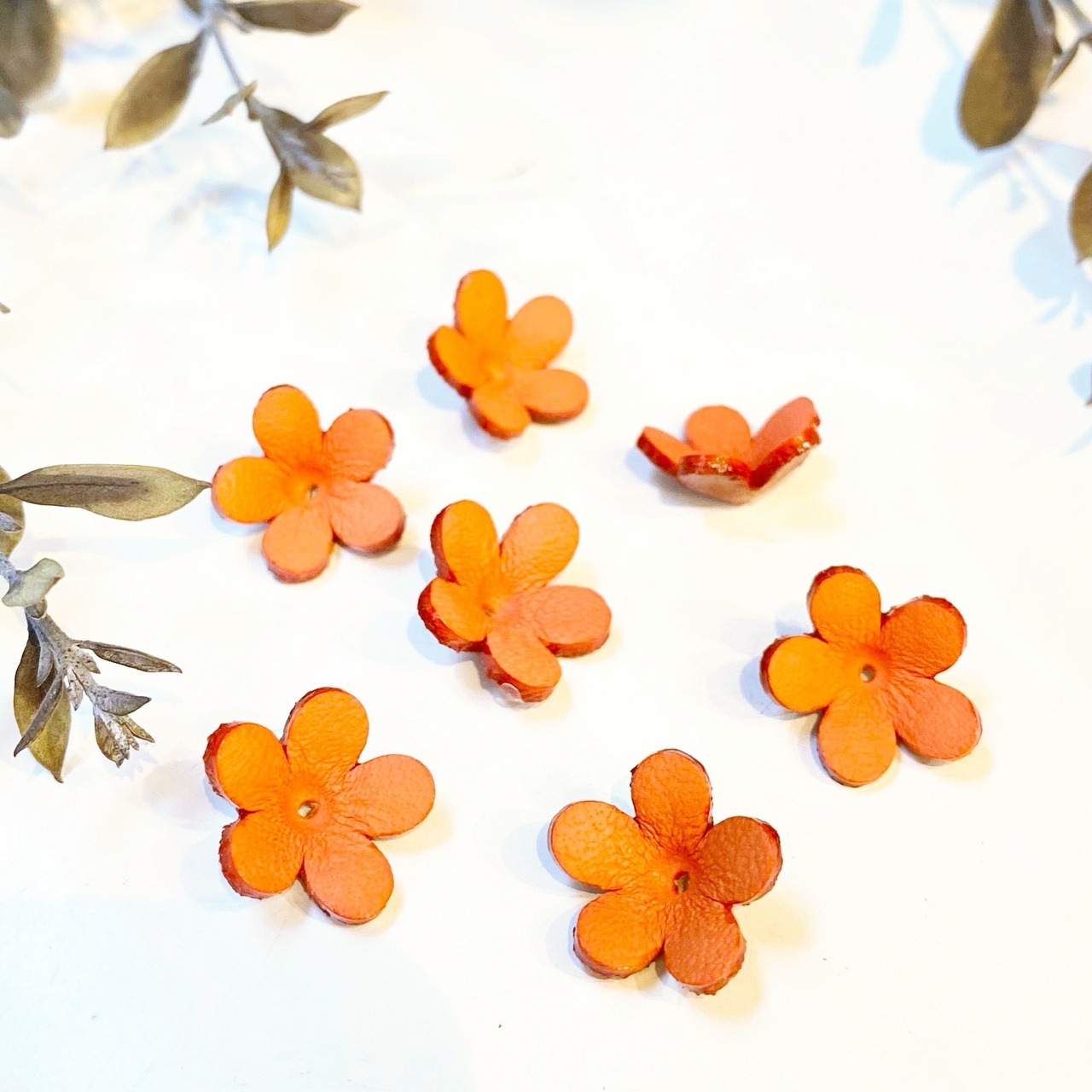 【アウトレット】ジャスミン (ピン無しタイプ)7個入(オレンジ） - 2