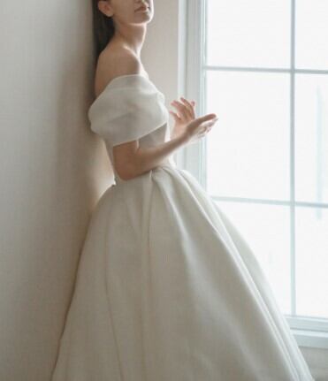 【美品】a176 ブライズメイドドレス サテン ミント Sサイズ ウエディング