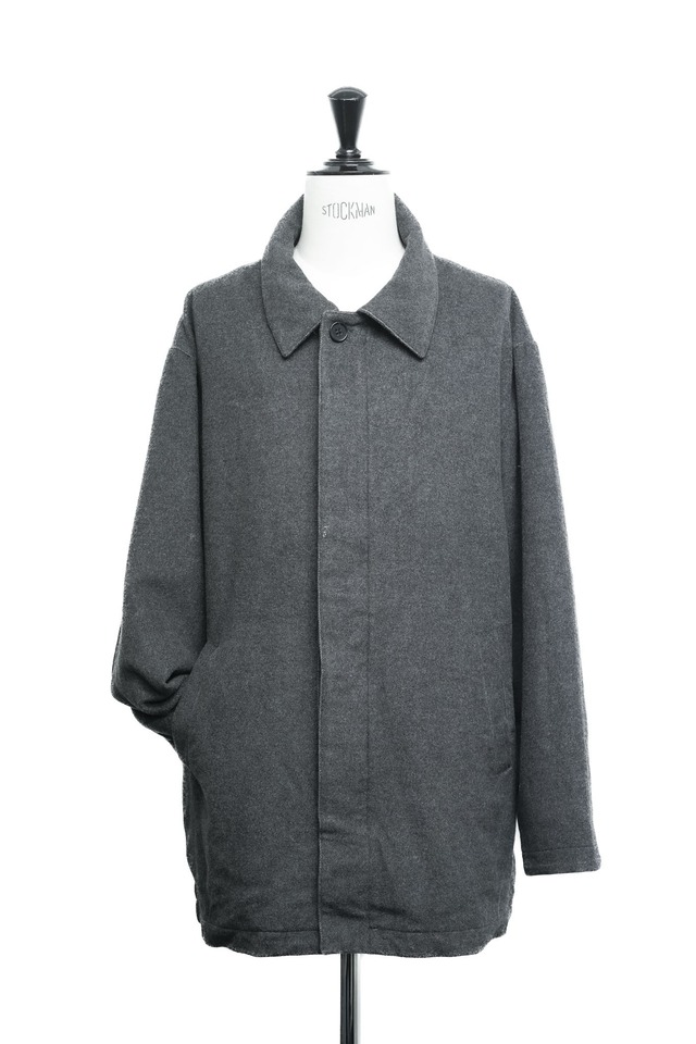 90's "Yves Saint Laurent" Wool Melton Zip-Up Jacket with Detachable Liner