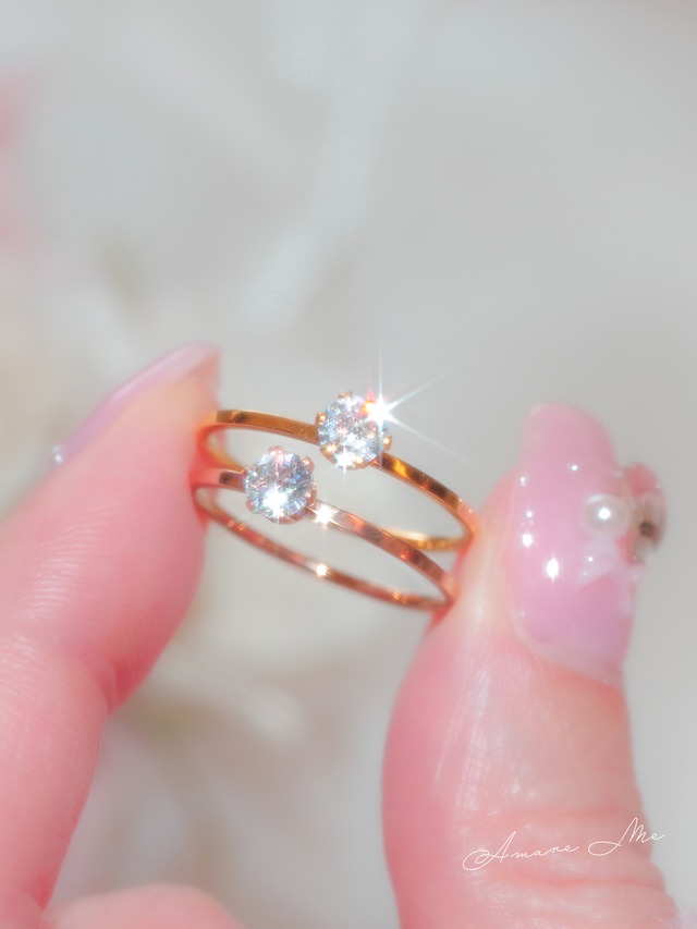 Zirconia solitaire ring