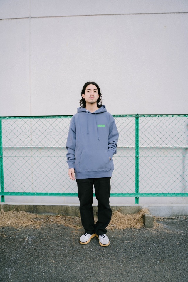 座半寝一　Hoodie  stone blue