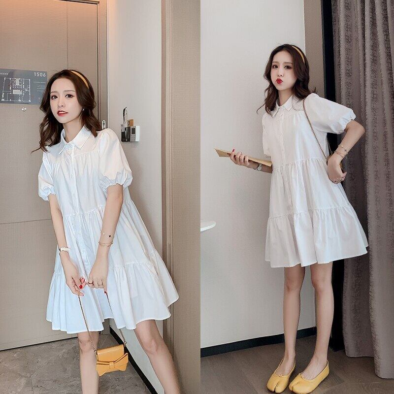 【新作】【送料無料】 319＃マタニティ服サマーシフォンルーズスタイリッシュスリミングラインドレス妊婦妊婦服 夏物 Aライン AL expec32039453673