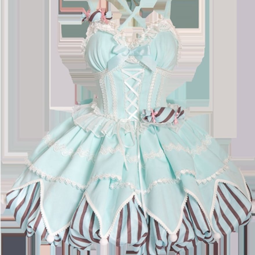 ①【 オーダー 】 ハンドメイドワンピースジャンパースカートゆめかわ