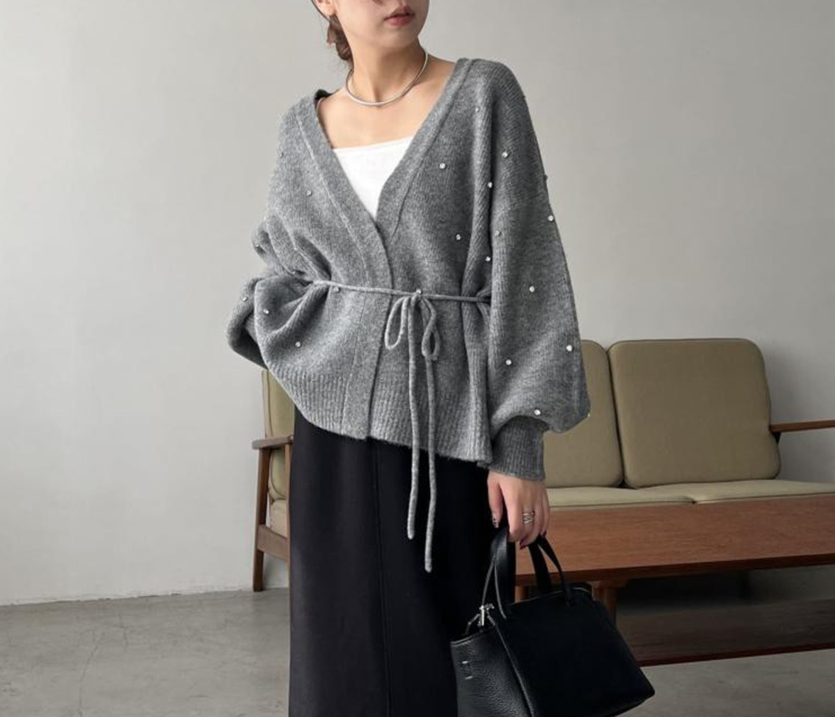 bijou knit cardigan 2colors【2025101902】 | LE JARDIN BLANC