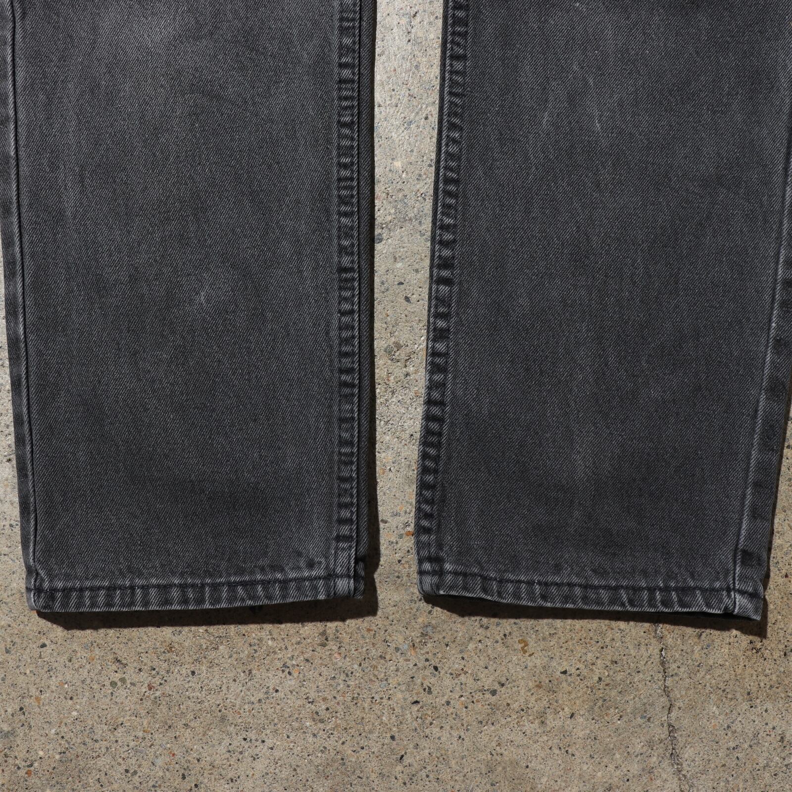 美品 34×32 Levi's 505 オレンジタブ 米国製 後染め ブラックデニム