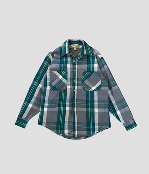 -St John's Bay- Vintage 80s M Flennel Check Shirt made in USA