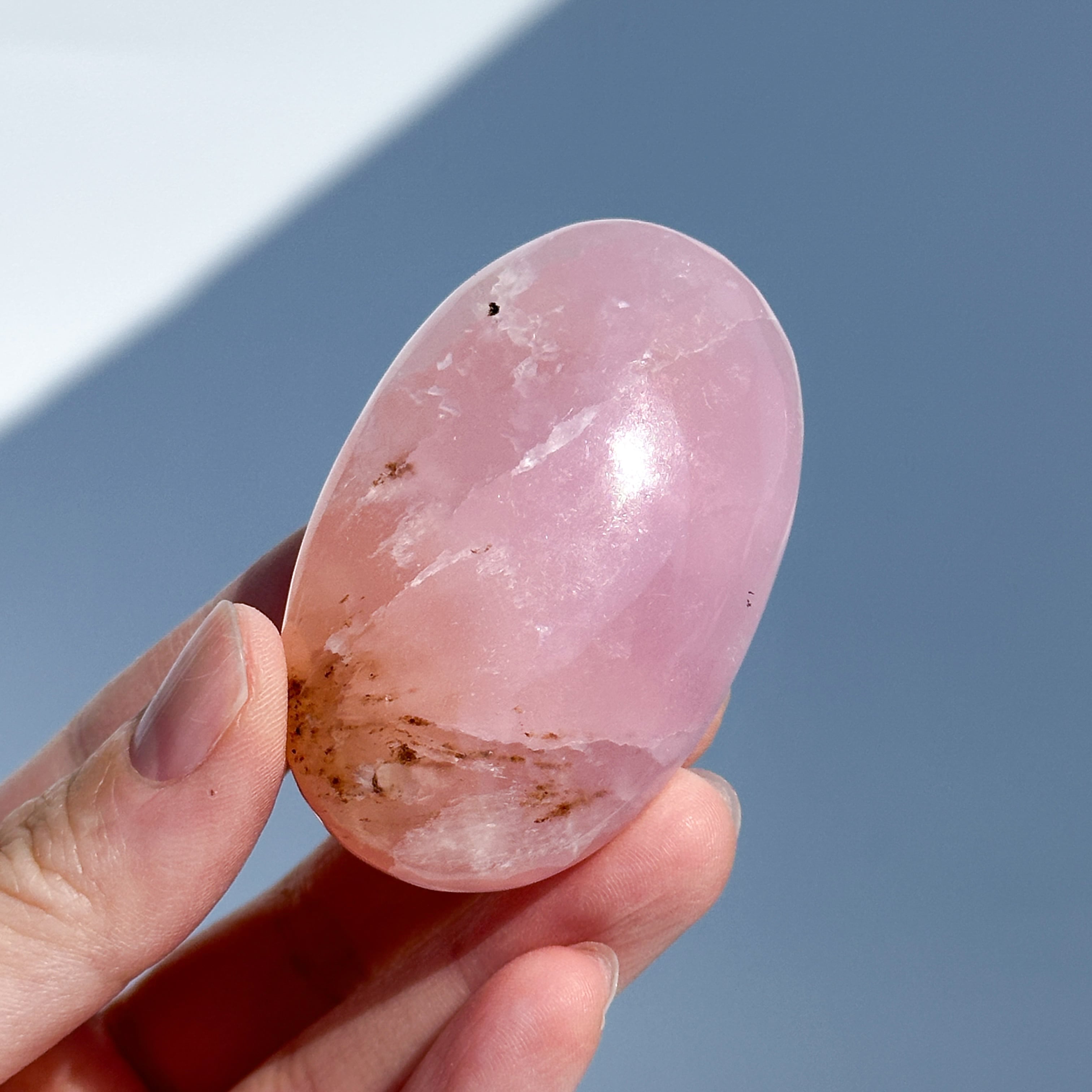 ピンクアラゴナイト パームストーン 73◇Pink Aragonite Palm Stone