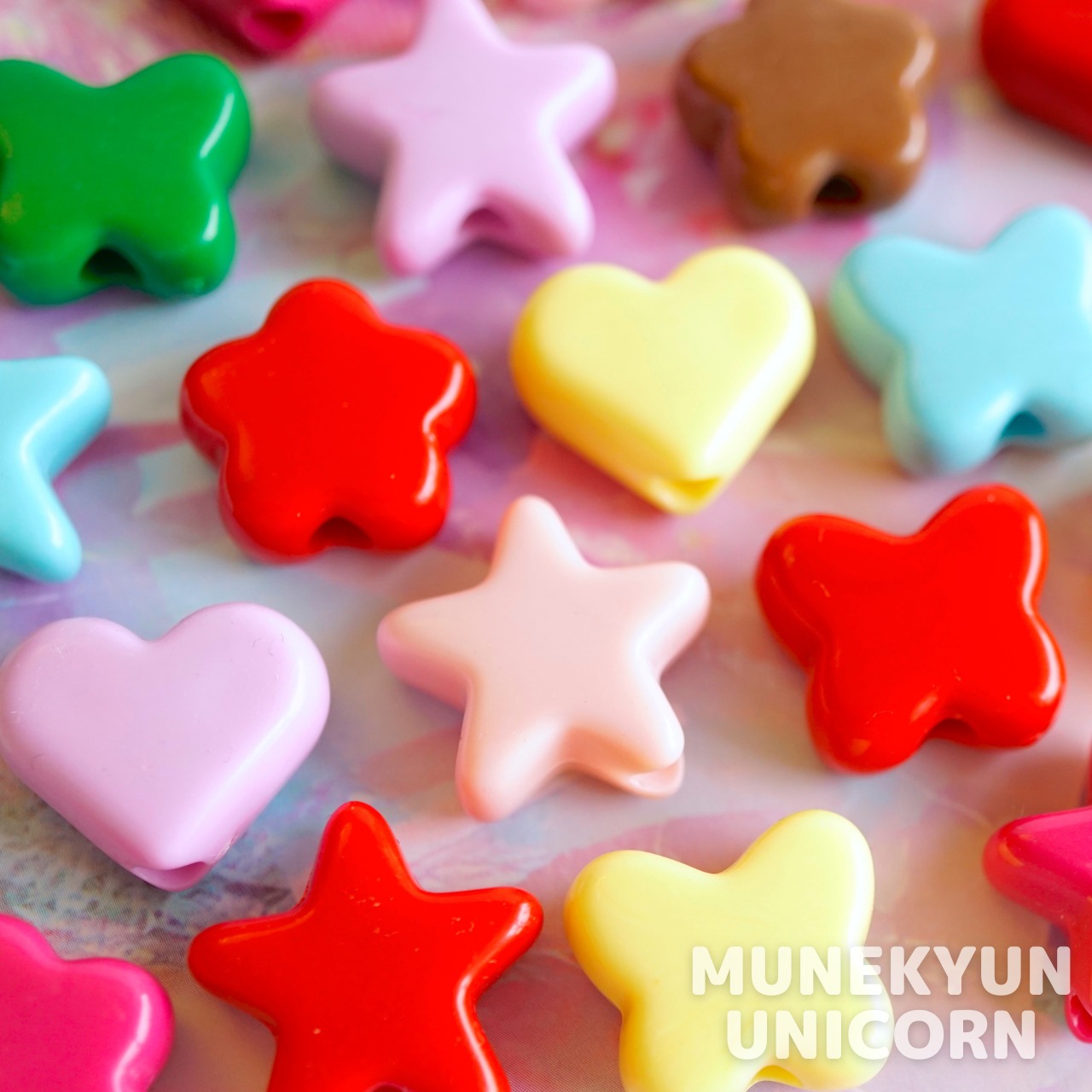 #490-SP 【1個/1pc】色と形が選べる 幾何学 シェイプ ビーズ / Geometric Shape Beads