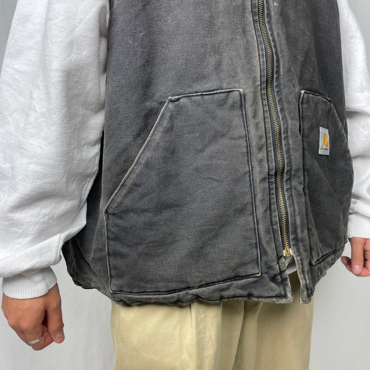 90年代 USA製 Carhartt カーハート ダック地 ワークベスト 
