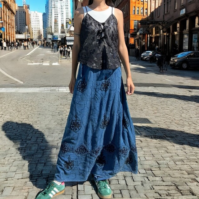 【LADIES】vintage India wrap skirt
