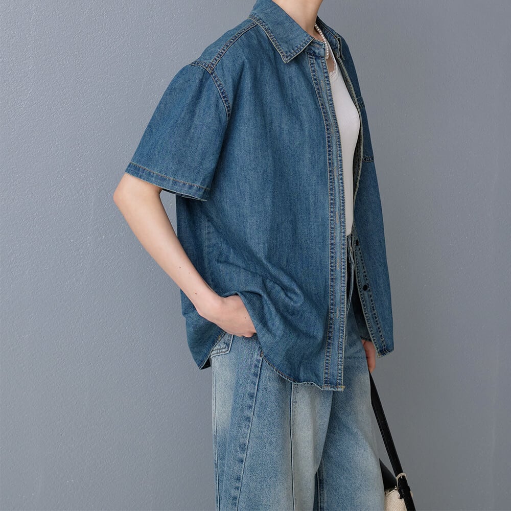 wash denim shirt