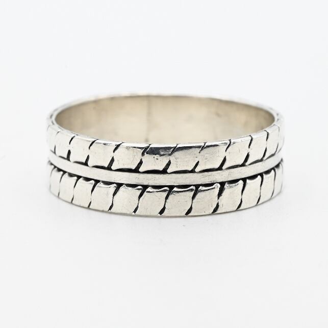 Cutting Out Rope Motif Design Band Ring #17.5 / Denmark | DÉMODÉ