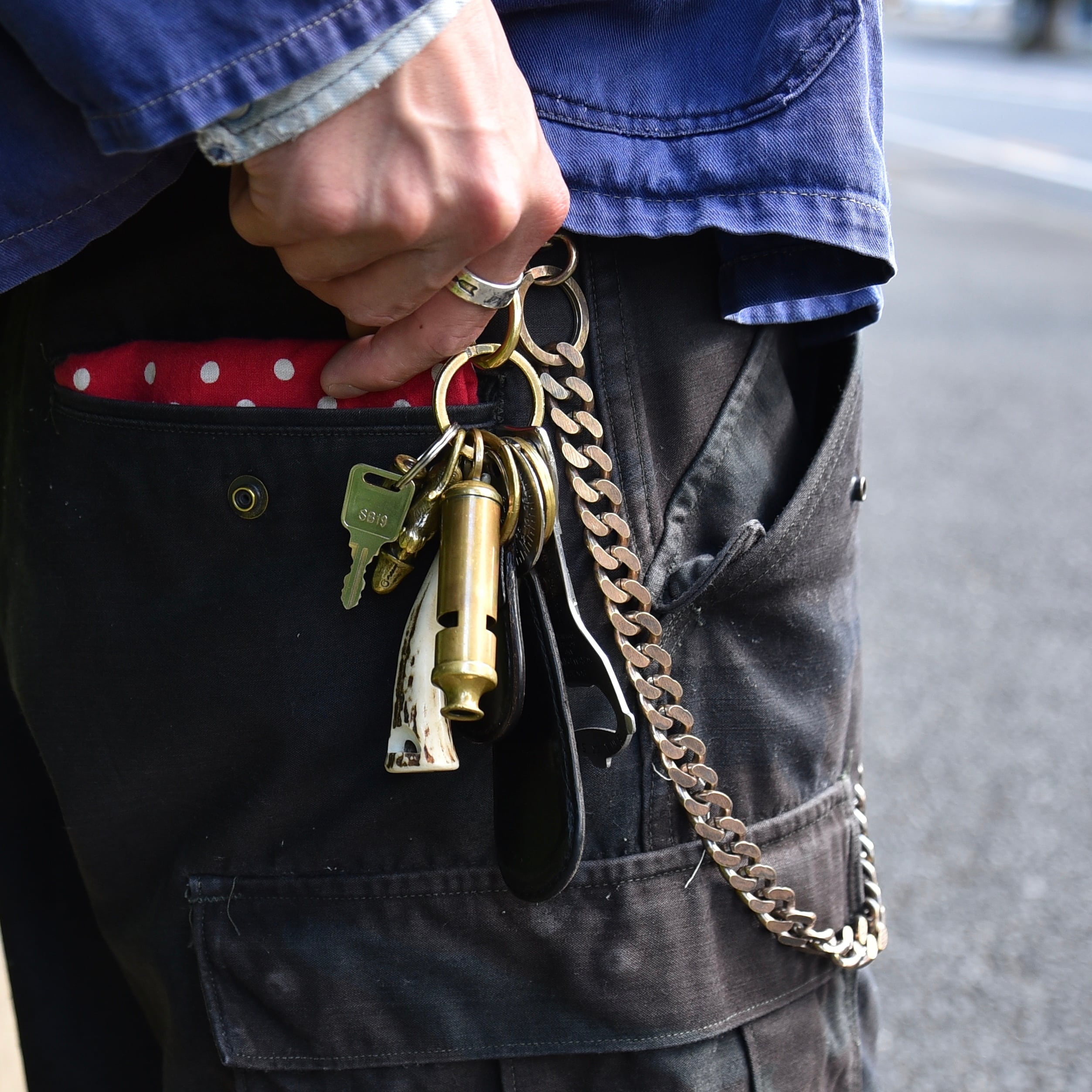 燻 / 人気No.1】Vintage Brass Wallet Chain Hand Made in Japan