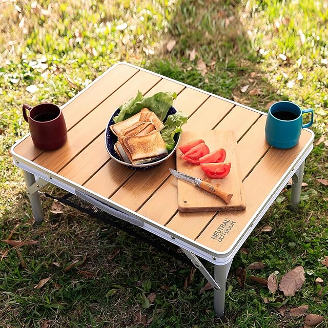 直径100六角折り畳み竹天板テーブル アウトドア 高さ調節可 【公式通販】