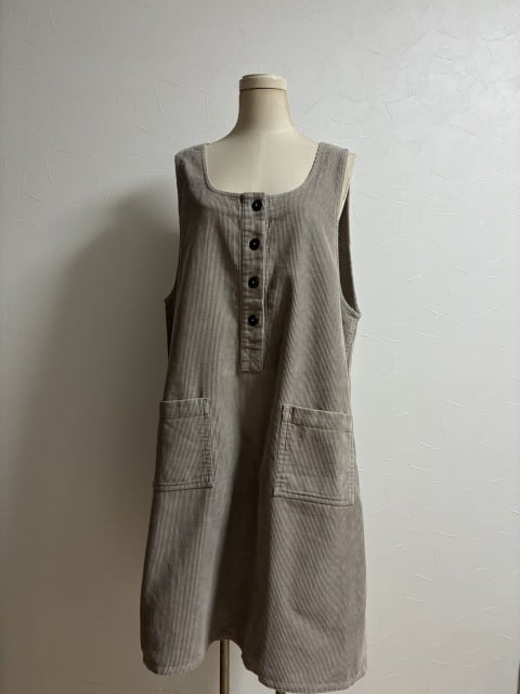 1990's Corduroy No Sleeve One-Piece
