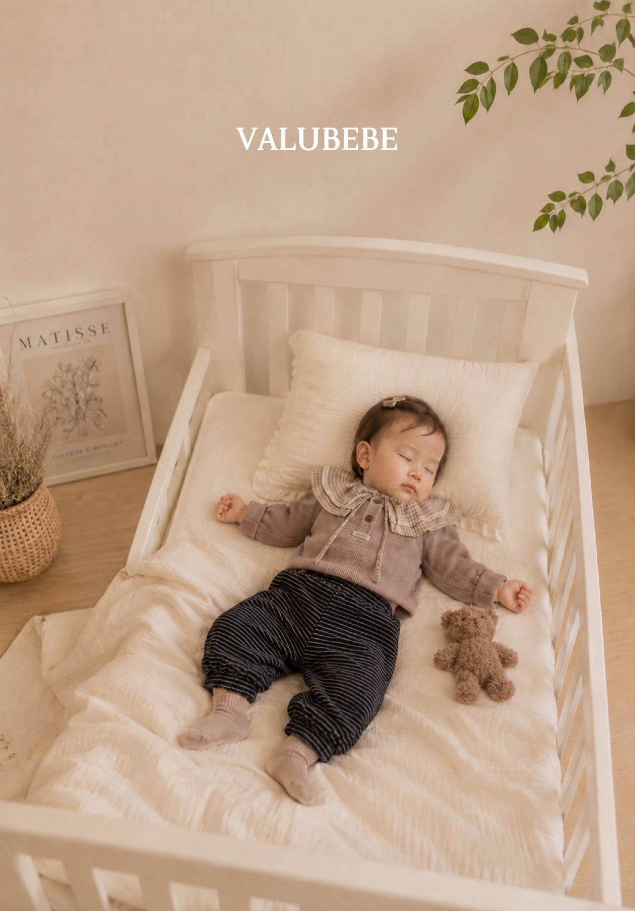 送料無料【予約】/ autumnエンボパンツ(ボーダー) /valubebe