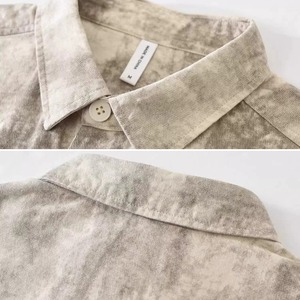 【M-3XL】Marble Print Long Sleeve Shirt / マーブル プリント 長袖 シャツ