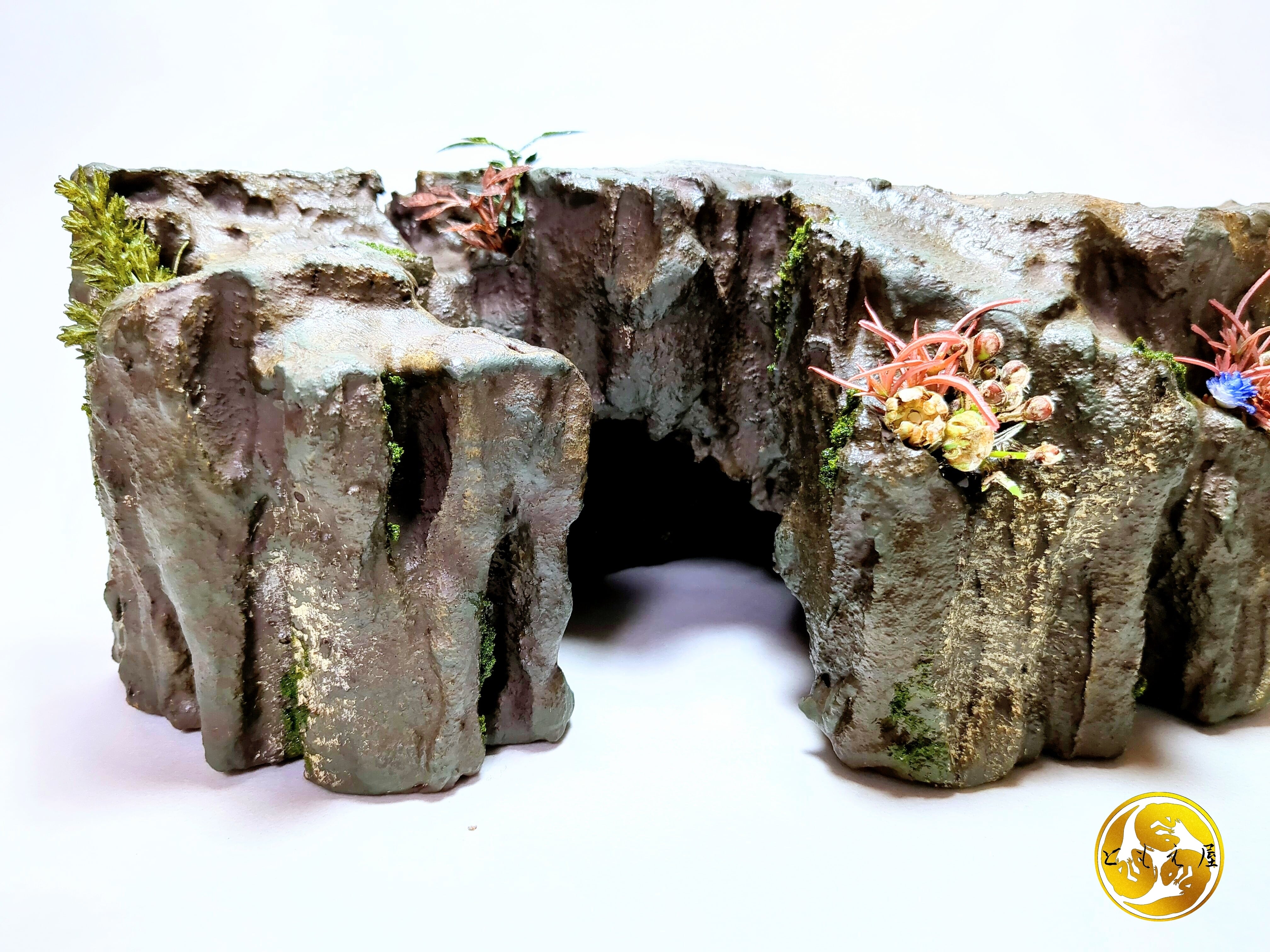 爬虫類シェルター バックボード レイアウト用品作成