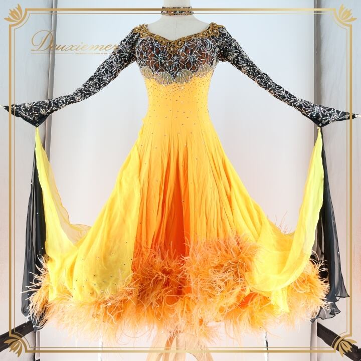 BLUE HEAVEN フラダンス　イエロードレス　黄色　オーガンジー BLUE HEAVEN フラダンス イエロードレス 黄色 オーガンジー フラダンス