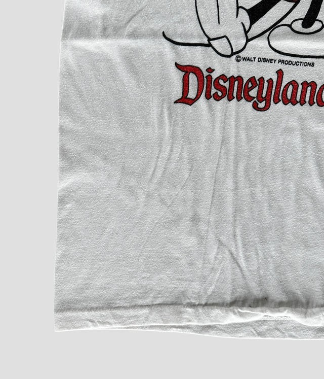 -Disneyland- Vintage 70s Mickeymouse Print Ringer T-shirt