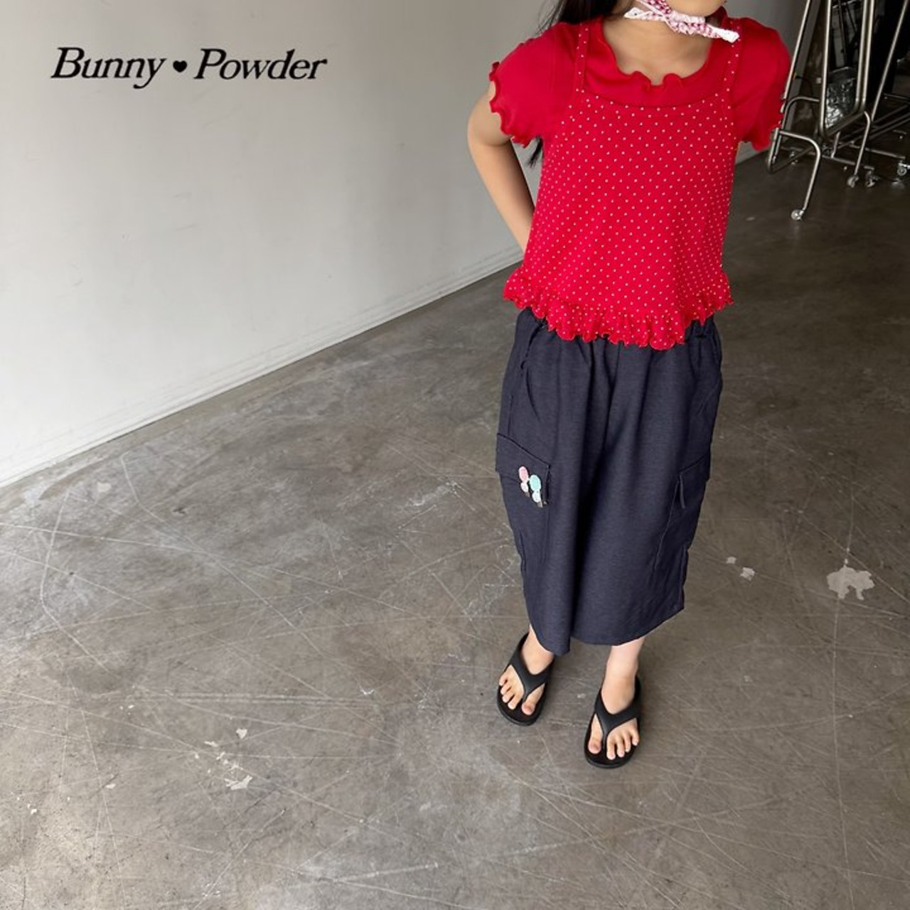 [Bunny Powder] Feature) Denim Cargo Bermuda Pants (2XL/3XL/4XL) / [버니파우더] 기획)데님카고버뮤다팬츠 (2XL/3XL/4XL)