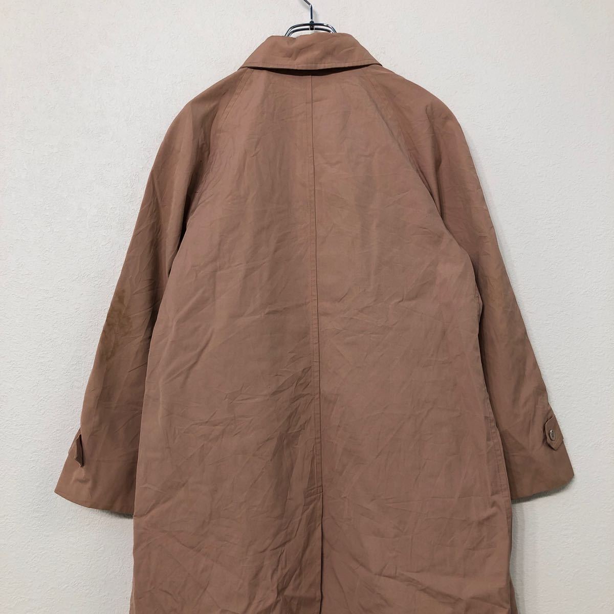 LONDON FOG ロング ステンカラーコート レディース 12 XL〜 ピンク