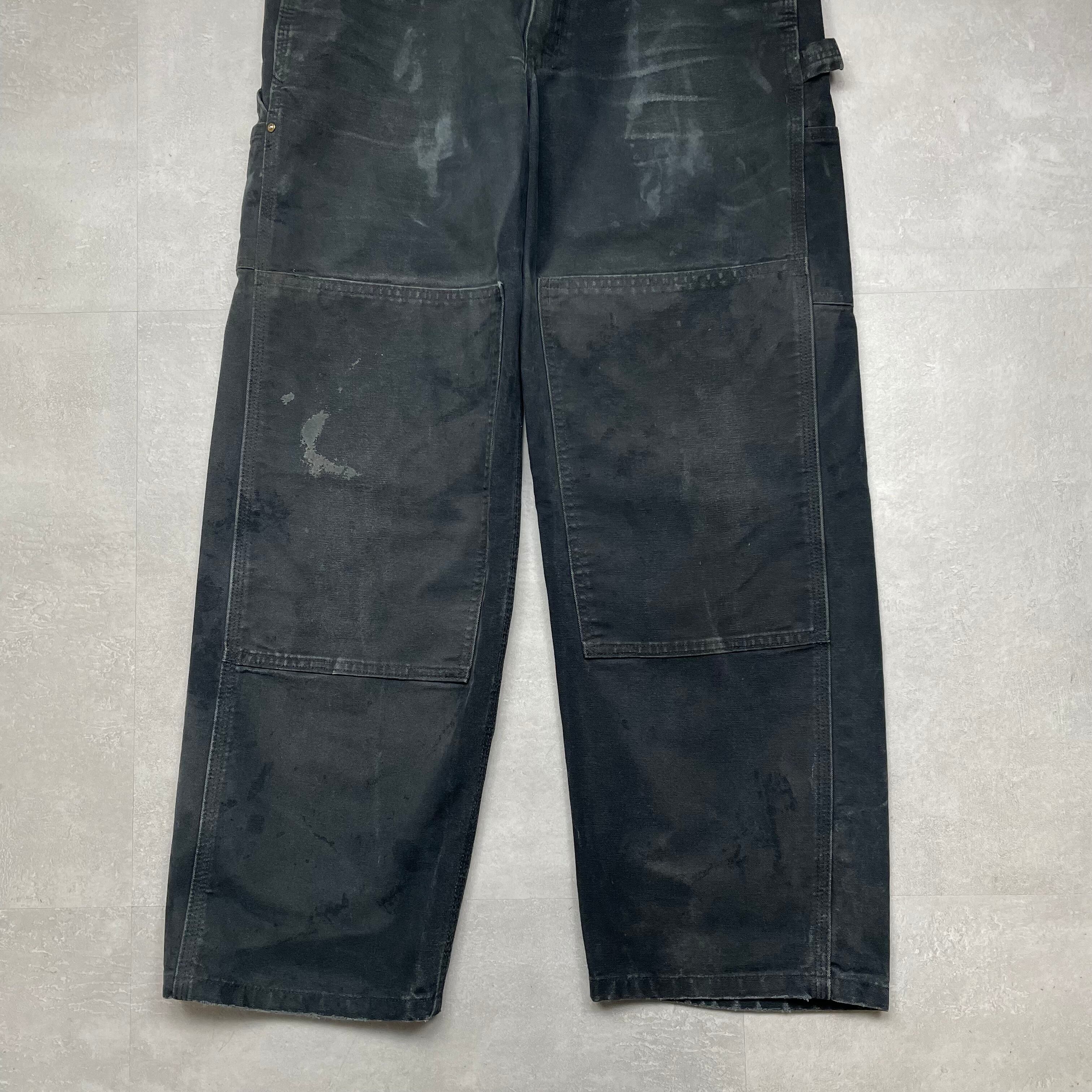 carhartt オーバーオール ダブルニー W43 L30 ブラック フェード