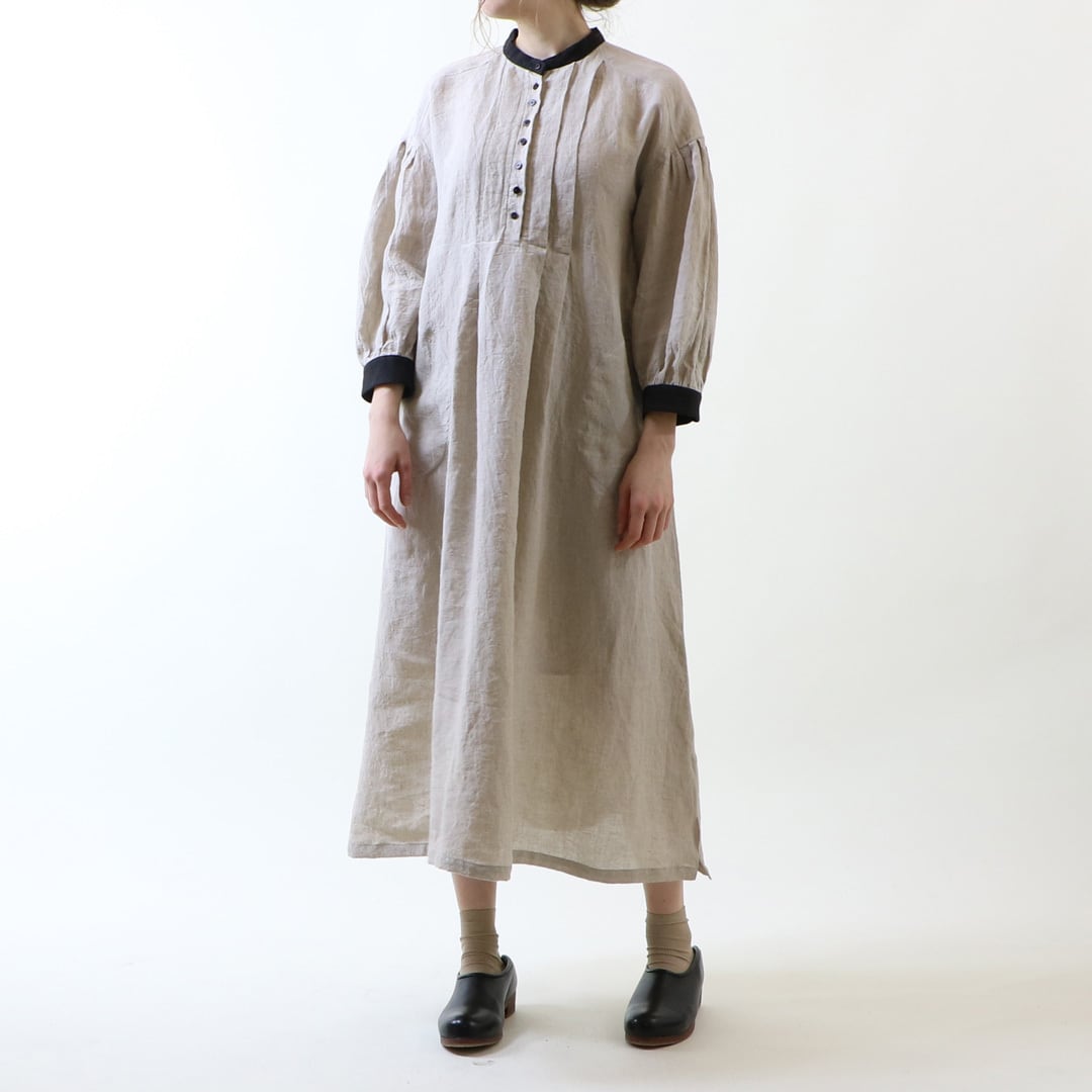 MAGALI マガリ ベルギーリネンファーマーワンピース・フラックス  