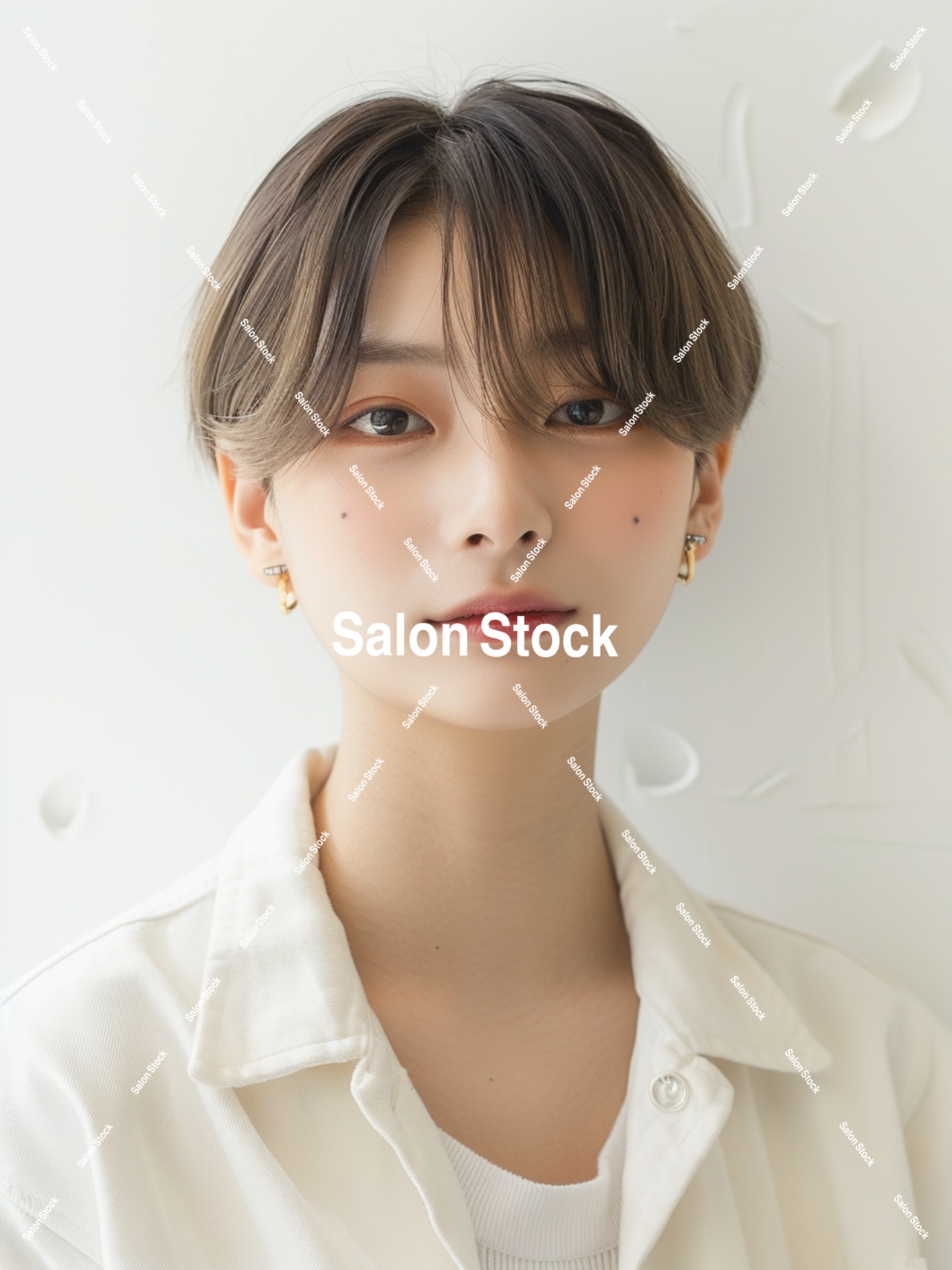 【レディース】ハイトーン毛流れショート