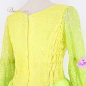 パーティドレス ワンピース ドレス グリーン系 イエロー系 ドニャヴィストーサ Da Vistosa 黄緑 黄色 花柄 レース 発表会 演奏会 パーティ ダンス ロングドレス 大人用ドレス カラフル パーティー用 コスチューム