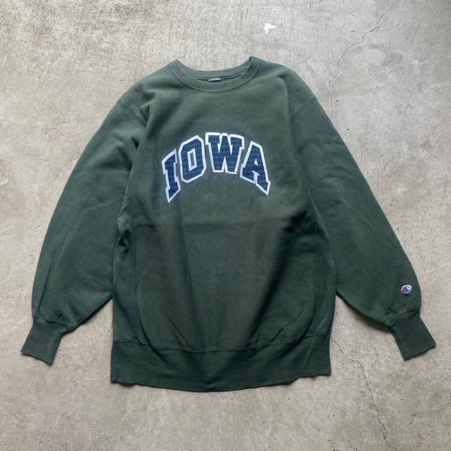 90s 刺繍タグ Champion リバースウィーブ　IOWA