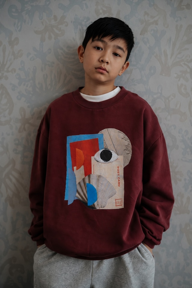 【 Repose AMS 26AW 】 cozy drop sweater / mulberry rocket MBR / 8-14Y