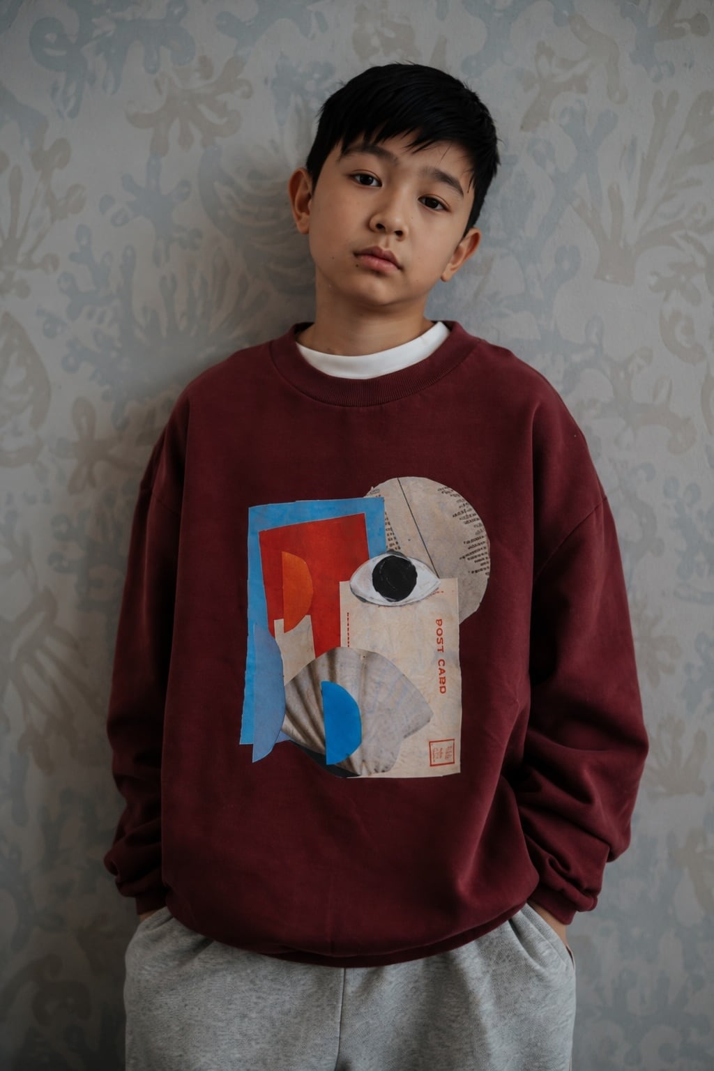 【 Repose AMS 26AW 】 cozy drop sweater / mulberry rocket MBR / 8-14Y