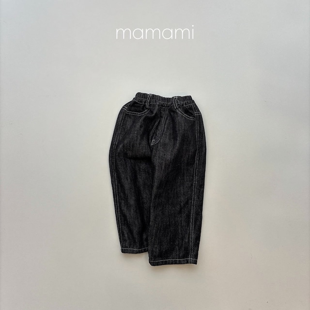 【取寄】mamami|no-fade denim pants|ノーフェードデニムパンツ|XS-JL|kids&jr|26 autumn