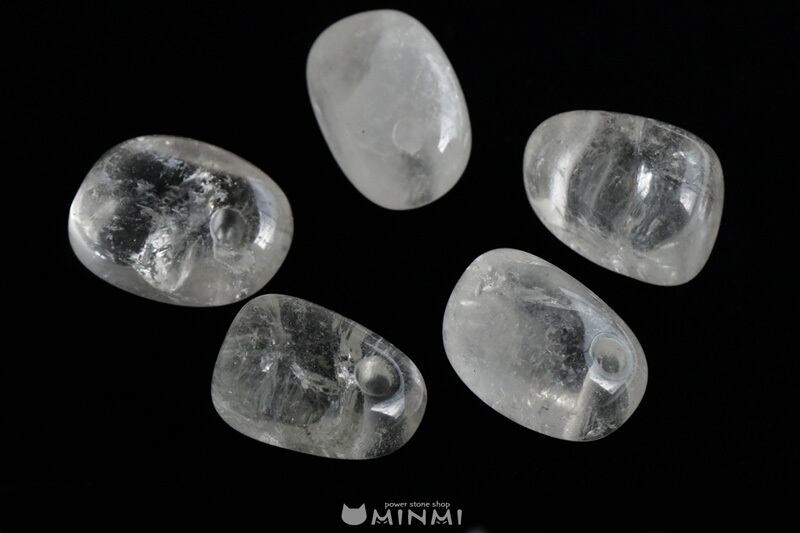 穴あきタンブル 水晶 | powerstoneshopMINMI