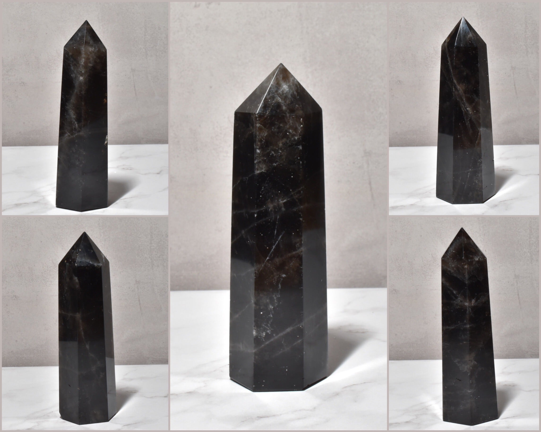 モリオン(黒水晶) 六角柱 ポイント 1個売り インテリア モリオン(黒水晶) 六角柱 ポイント 1個売り インテリア