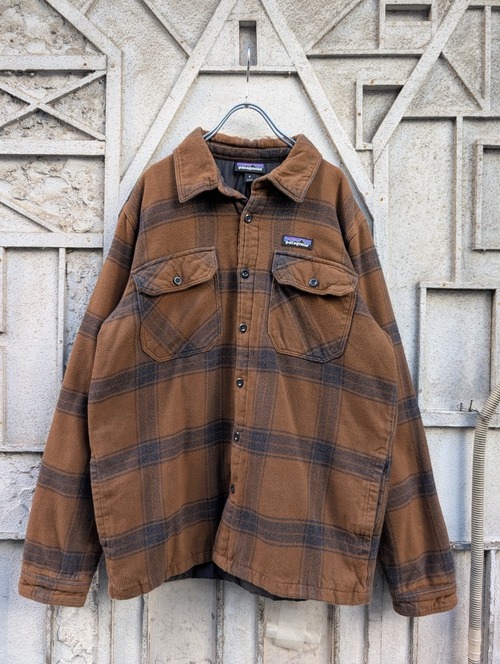 "PATAGONIA" inner quilting check shirt