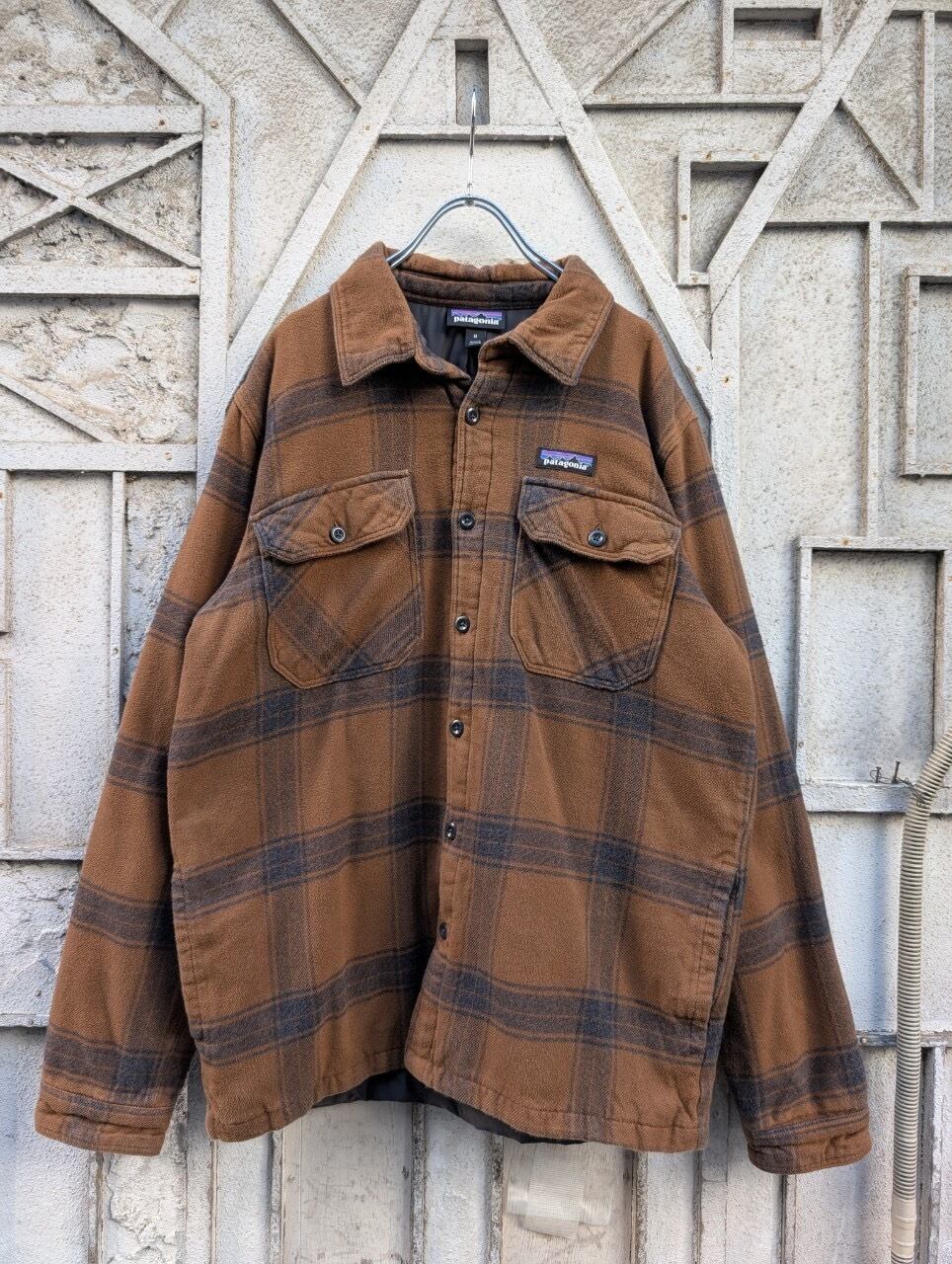 "PATAGONIA" inner quilting check shirt