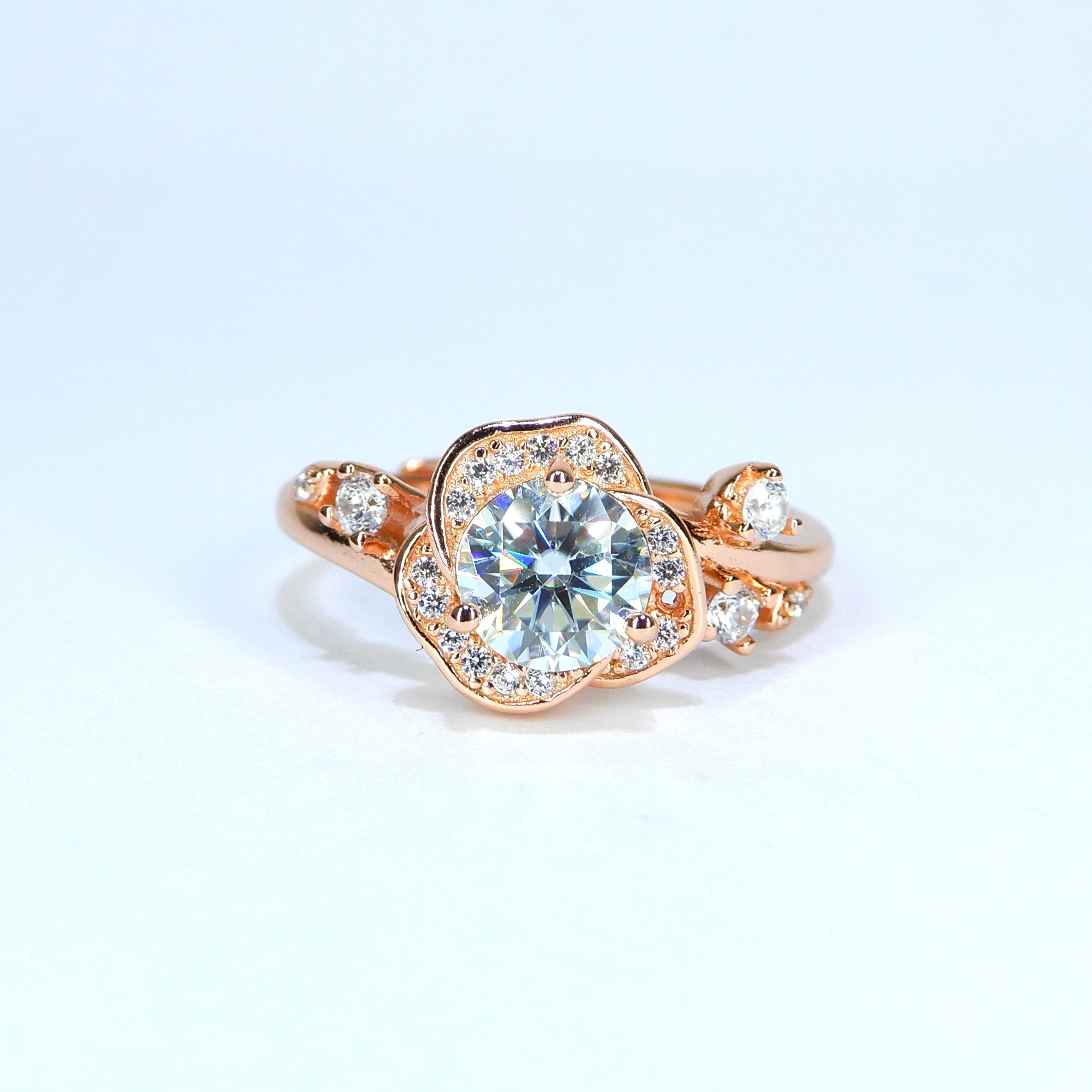 Rose Ring♦︎モアサナイト♦︎PGカラー《0006》