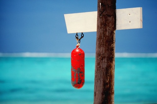 サイパンのビーチにて