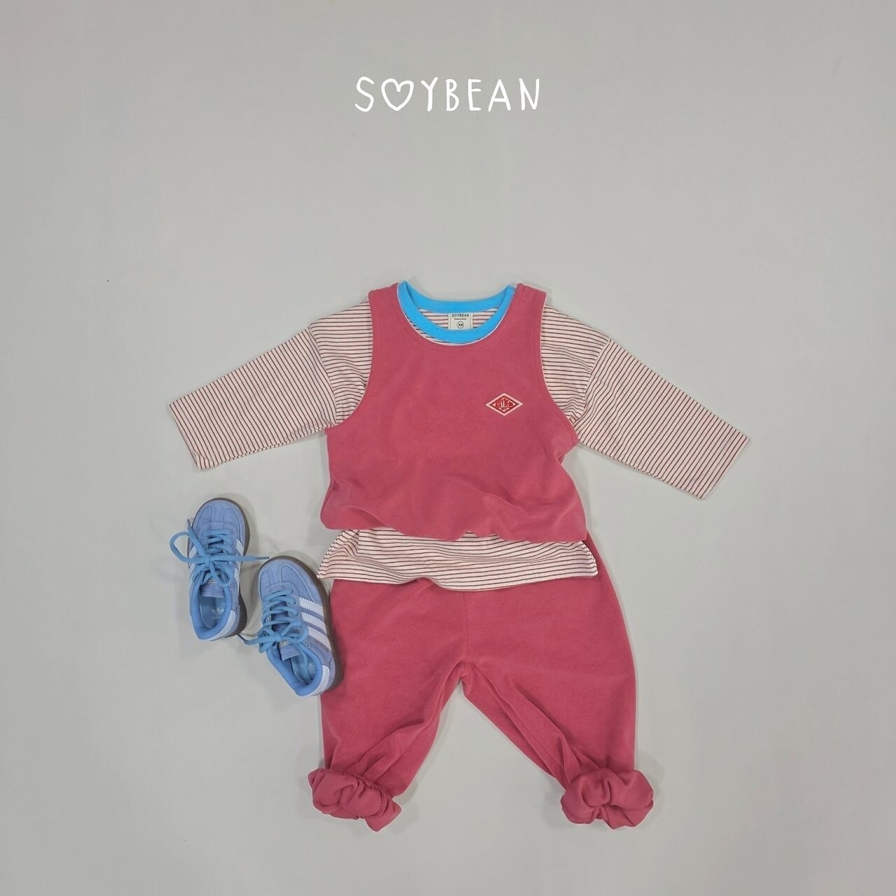 韓国子供服 / 26Autumn / soybean / マシュマロ セットアップ / キッズ服 / 秋服 *XS~XL*