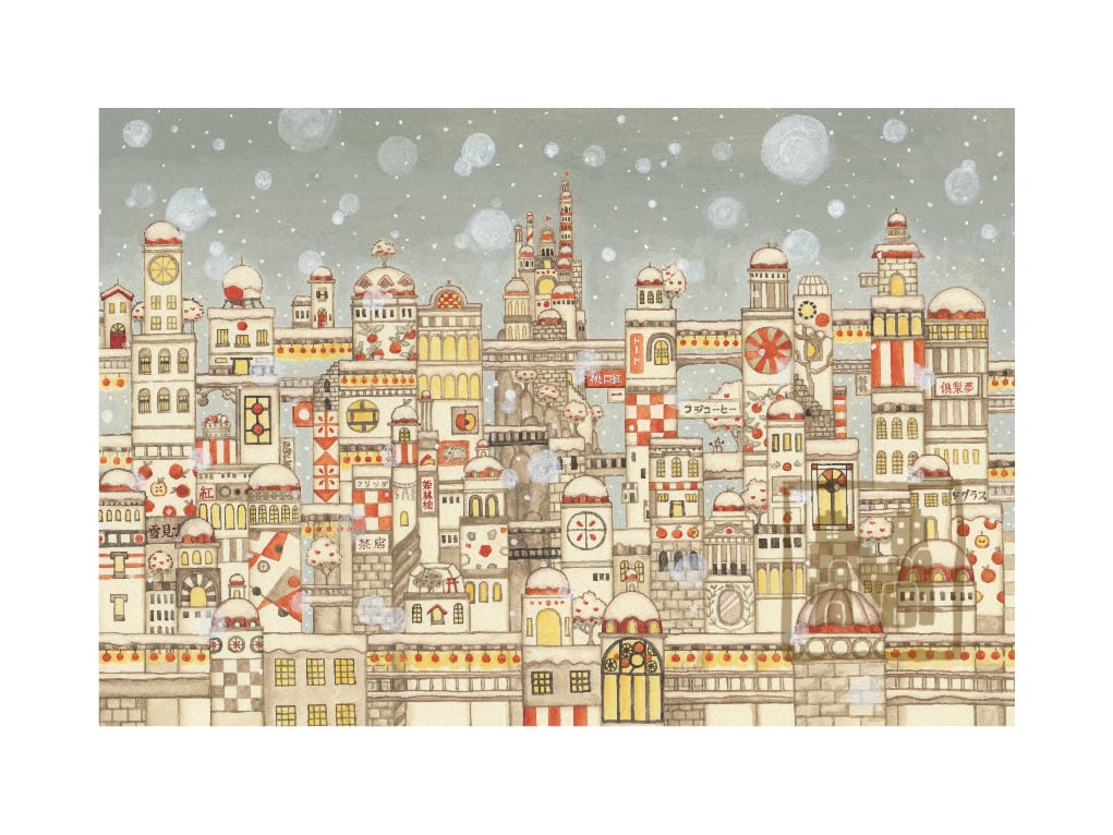 ポストカード4枚セット11「古の桜の青の都」 | 空想街雑貨店