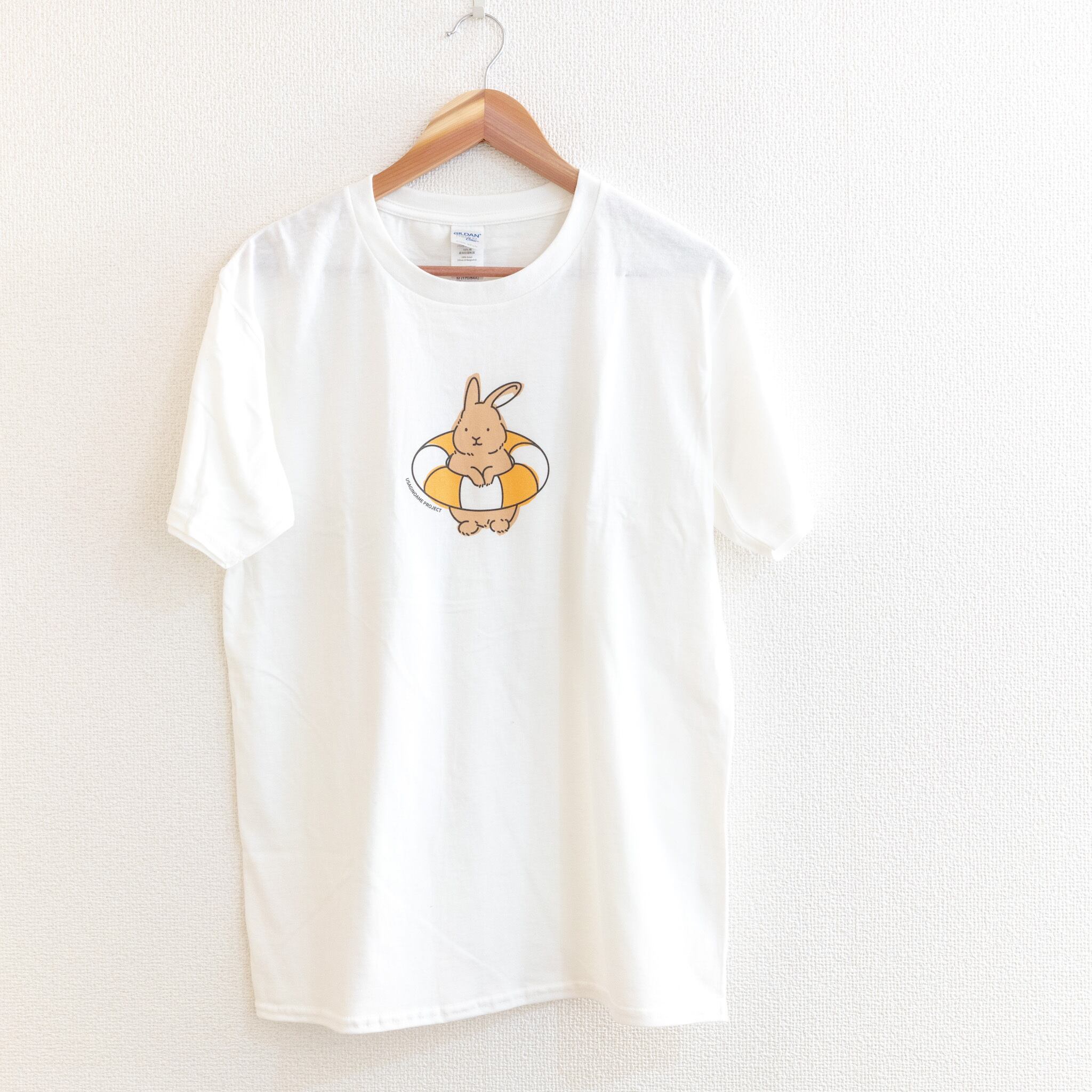 浮き輪とうさぎtシャツ Ame うさぎのデザイン雑貨専門ストア