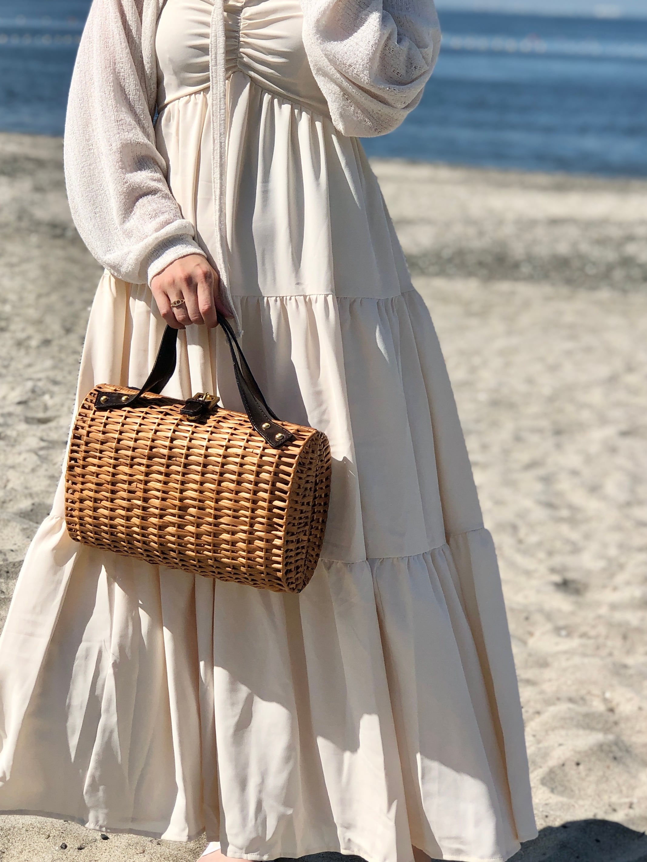FENDI フェンディ ラタン かごバッグ ハンドバッグ ズッカ ブラウン