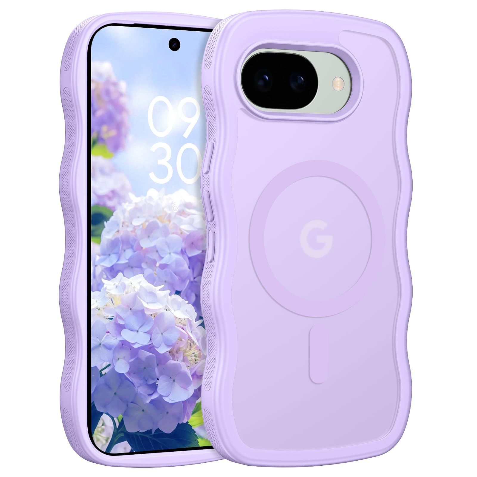 【新カラー登場】GaoBao Google Pixel 10a ケース うねうね シリーズ 波型 より良いグリップ感 半透明 耐黄変 指紋防止 MagSafe対応 おしゃれ 波状フレーム グーグルピクセル10a ケース パープル